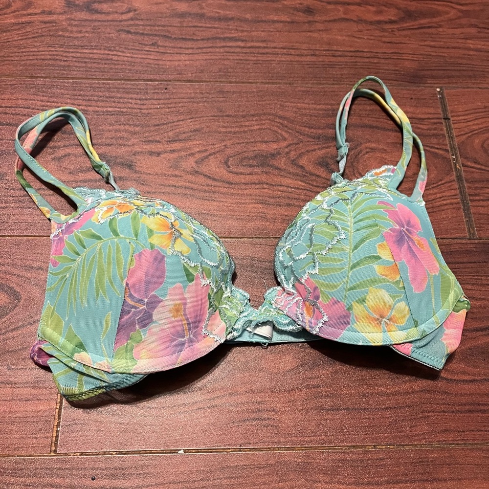 Floral Tropical Print Bra